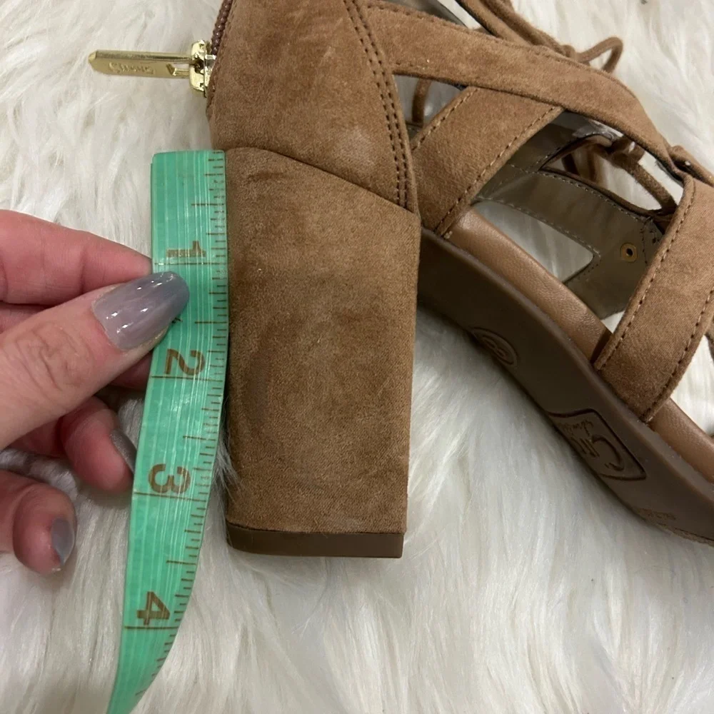 Circus by Sam Edelman tan suede ankle heels size 8